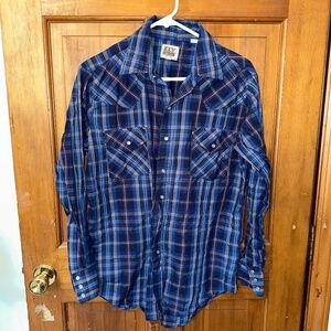 Ely Cattleman Men’s Medium Vintage Pearl Snap Shirt